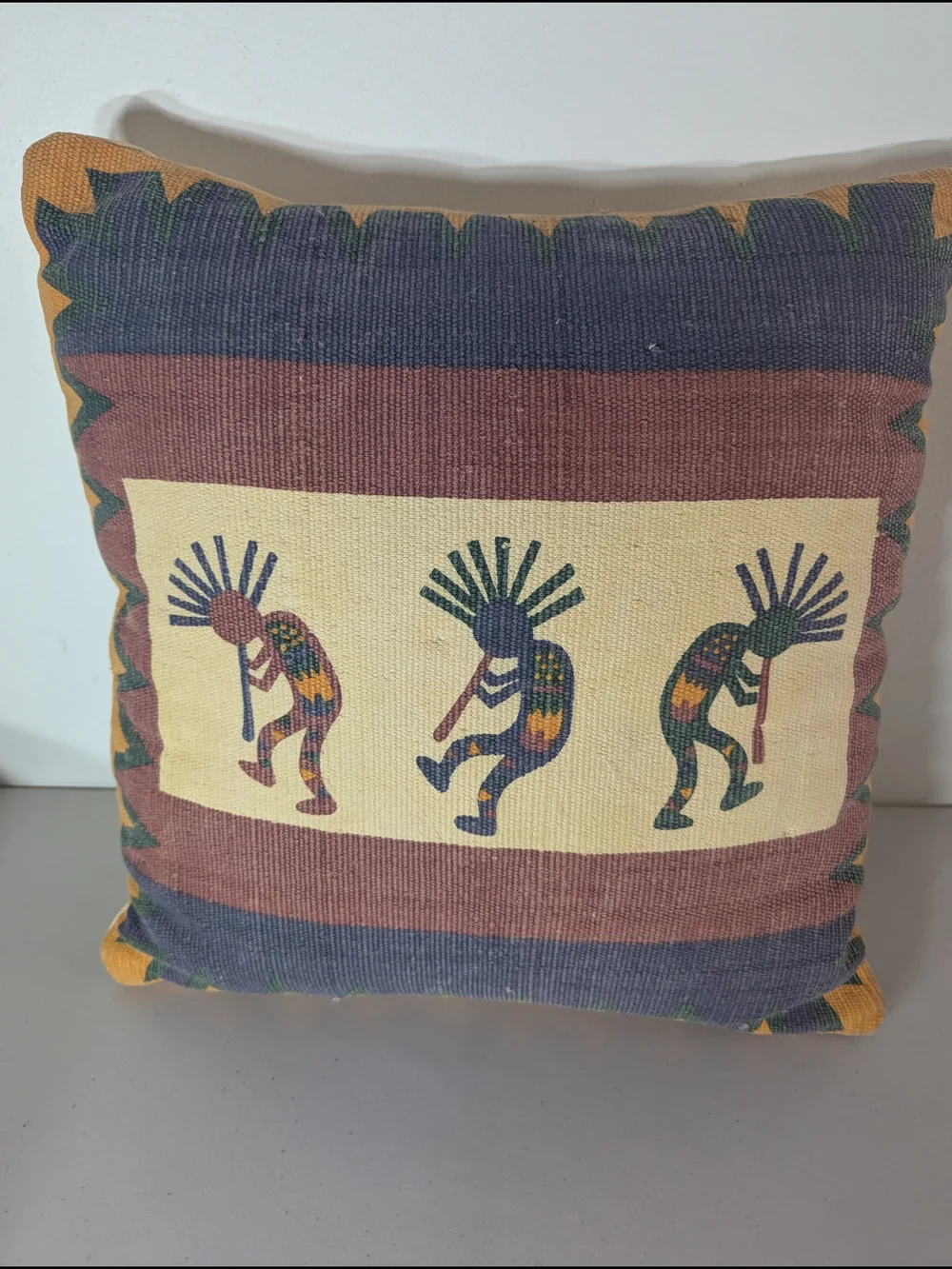 Southwest Kokopelli Tapestry Throw Pillows Set of 2 Western Cabin Rustic Native